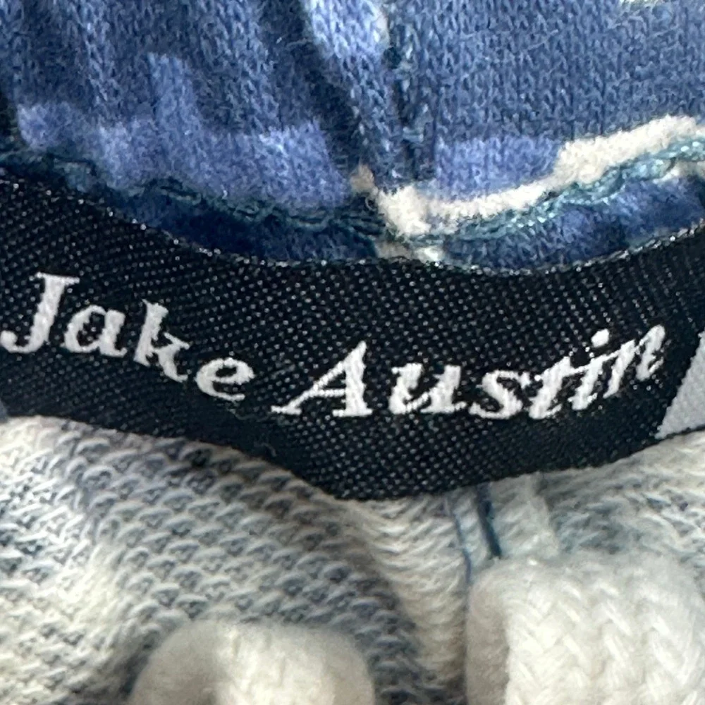 NWT Jake Austin Swim Trunks Mens Small Blue Digital Camo Lined Surf Cargo Shorts